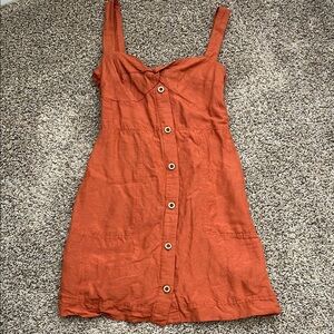 Maeve by Anthropologie Copper open tie back Mini Dress